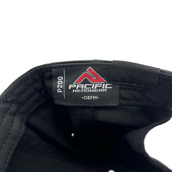 Black Baseball Cap Meta Infinity Logo Pacific Headwear Adjustable OSFM - Picture 7 of 7